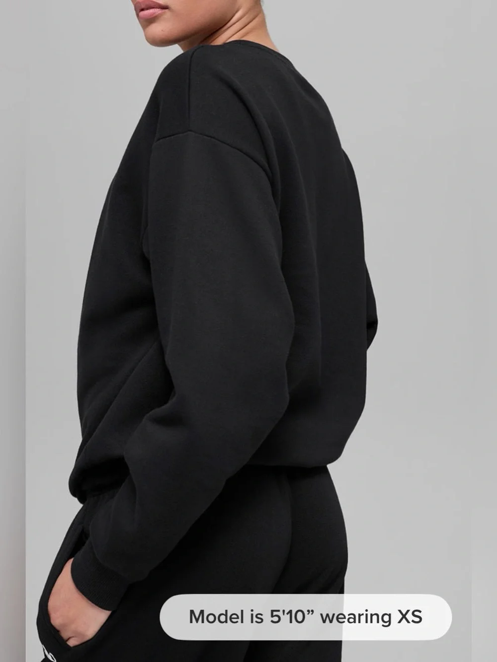 NWT ALO Yoga Accolade Crew Neck Pullover Sweatshirt- Black/ Size XS